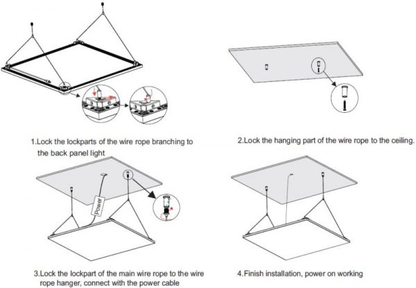 Haichang Frameless LED panel lights 36W, 600x600 2x2Ft Edge-lit DALI