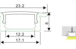 LED Strip Profile ALP001 R Size