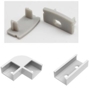 LED Strip Profile ALP002 R End Caps Clips