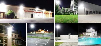 led floodlight applications projects warehouses sports gyms parking lots backyards pool homes gardens 1
