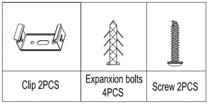 Linkable led tri-proof light List of accessories for single unit installation