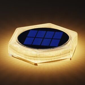 Solar LED deck light hexagon 2