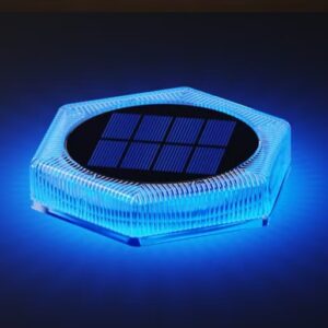 Solar LED deck light hexagon 3
