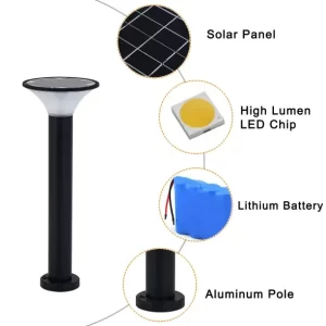 Solar LED Lawn lamps round SLL-2 components