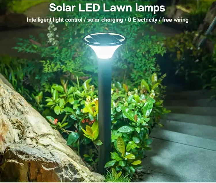 Solar LED Lawn lamps round SLL-2 pillar Smart light control Solar charging No wiring Solar LED Lawn lamps round SLL-2 pillar Smart light control Solar charging No wiring
