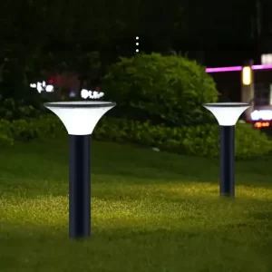 Solar LED Lawn lamps round SLL-2 project in garden 2