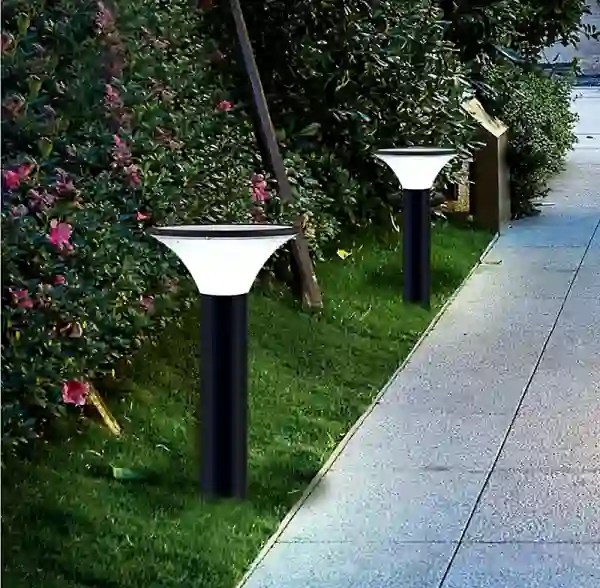 Solar LED Lawn lamps round SLL-2 project in garden 3 Solar LED Lawn lamps round SLL-2 project in garden 3