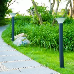 Solar LED Lawn lamps round SLL-2 project in garden 4