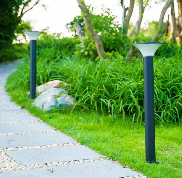 Solar LED Yard Lawn lamps round SLL-2 project in garden 4 Solar LED Lawn lamps round SLL-2 project in garden 4