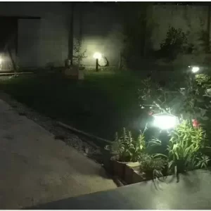 Solar LED Lawn lamps round project in garden 6