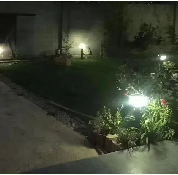 Solar LED Lawn lamps round project in garden 6