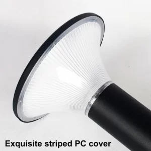 solar lawn lights Exquisite striped PC cover