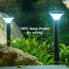 solar led lawn lamp round SLL-2 pillar 100% Solar Power No wiring