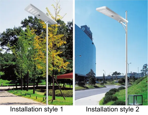 solar street light installation style solar street light installation style