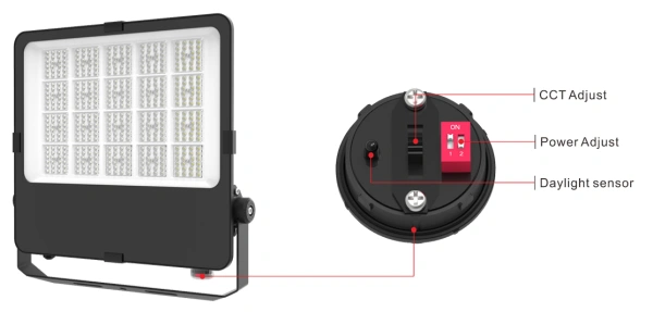 LED Flood light GEN5 power and CCT adust switch